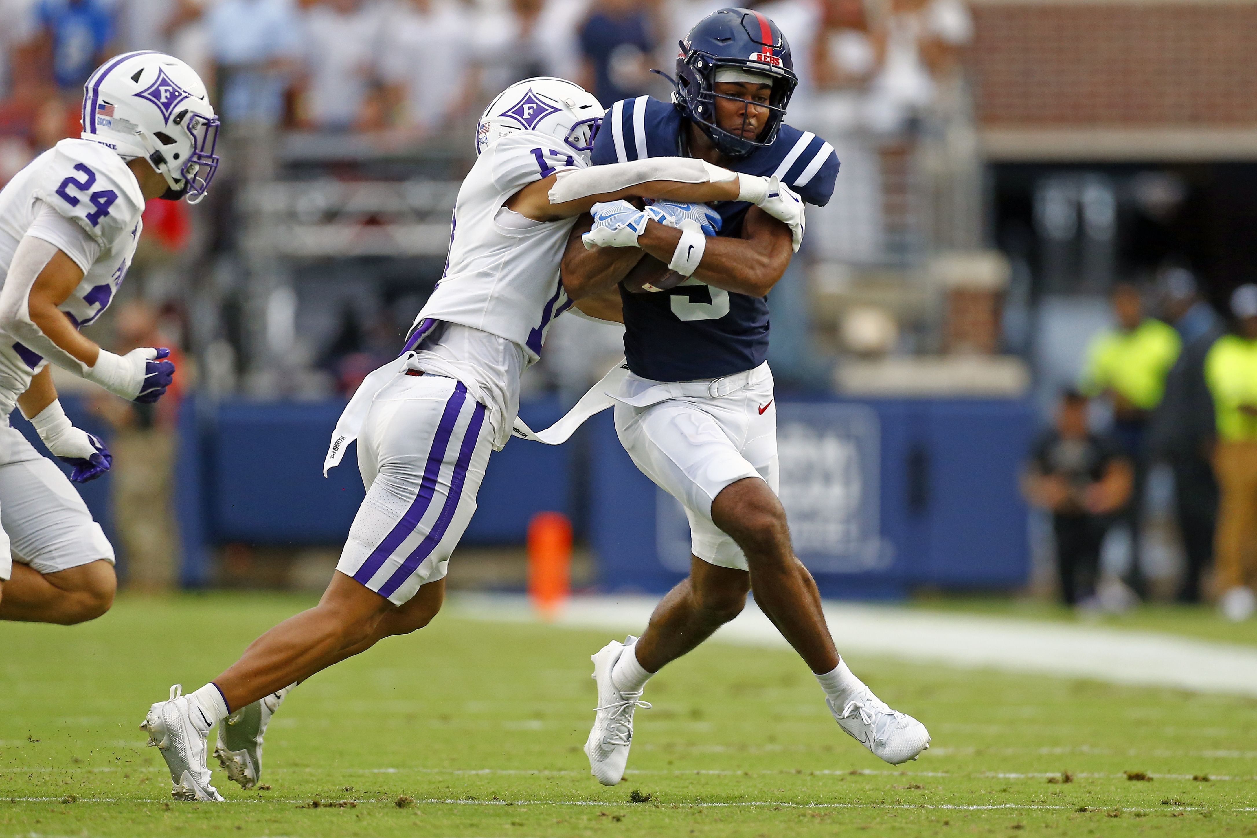 Ole Miss receiver Tre Harris could have a huge 2024 season. (Photo Credit: IMAGN)