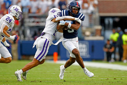 Ole Miss receiver Tre Harris could have a huge 2024 season. (Photo Credit: IMAGN)