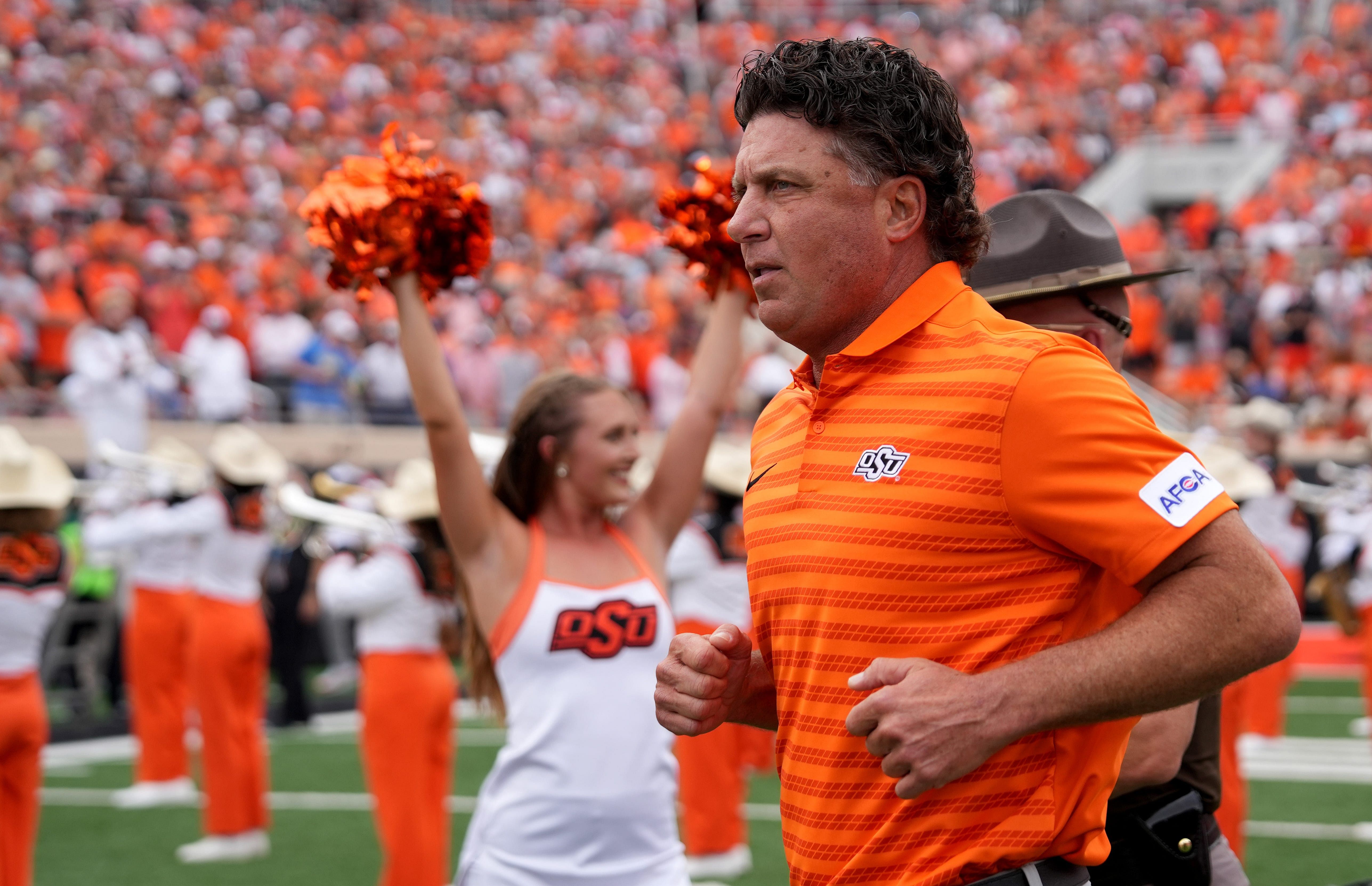 Oklahoma State head football coach Mike Gundy - Source: Imagn