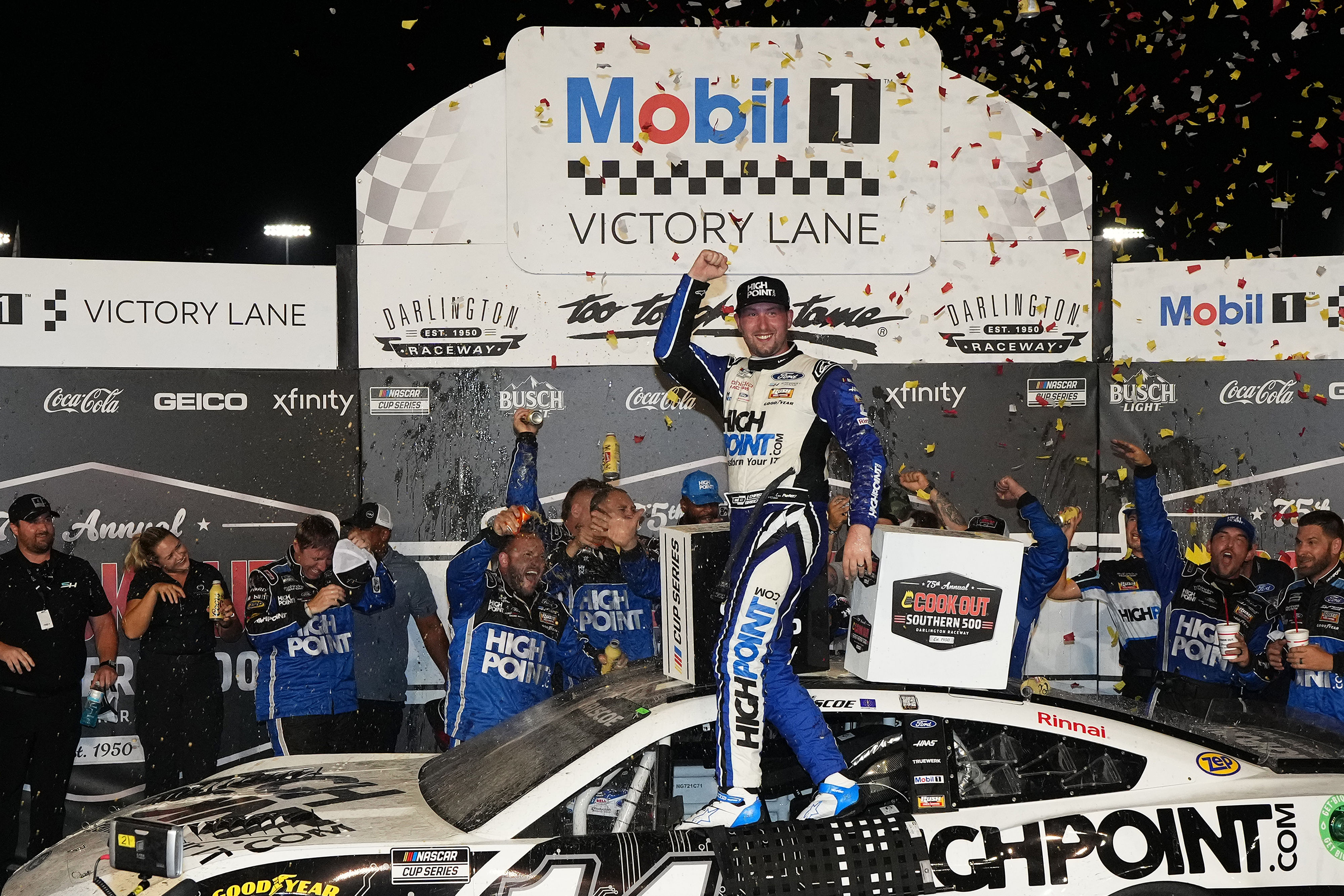 Chase Briscoe after winning Cook Out Southern 500 (Image via Imagn)