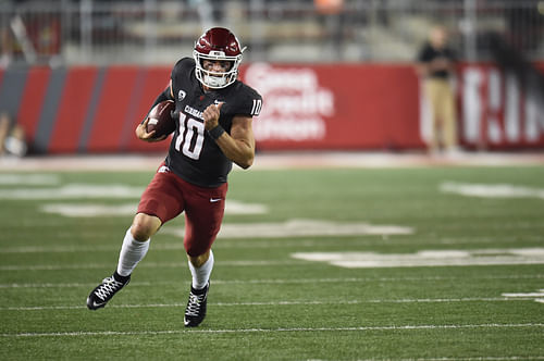 Washington State QB John Mateer has been an impressive runner this season. (Photo Credit: IMAGN)