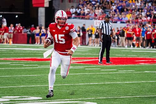 Even in defeat, Nebraska QB and true freshman Dylan Raiola was impressive in Week 4. (Photo Credit: IMAGN)