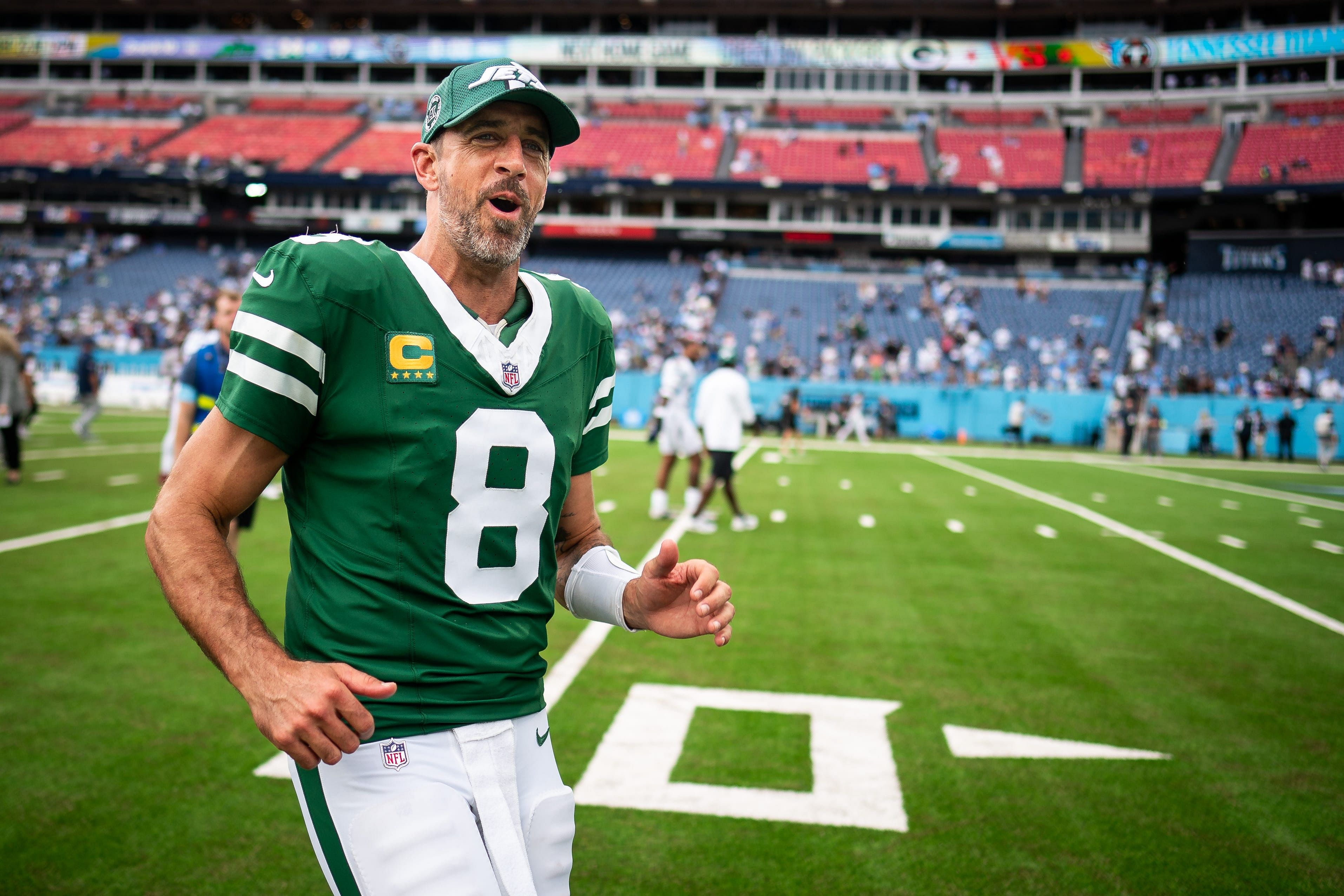 New York Jets QB Aaron Rodgers - Source: Imagn