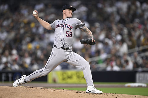 Hunter Brown is on the mound today for the Astros (Imagn)