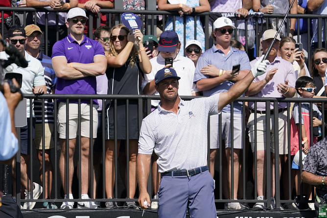 WATCH: Bryson DeChambeau goes out of his way mid-round for heartfelt gesture to disabled fan