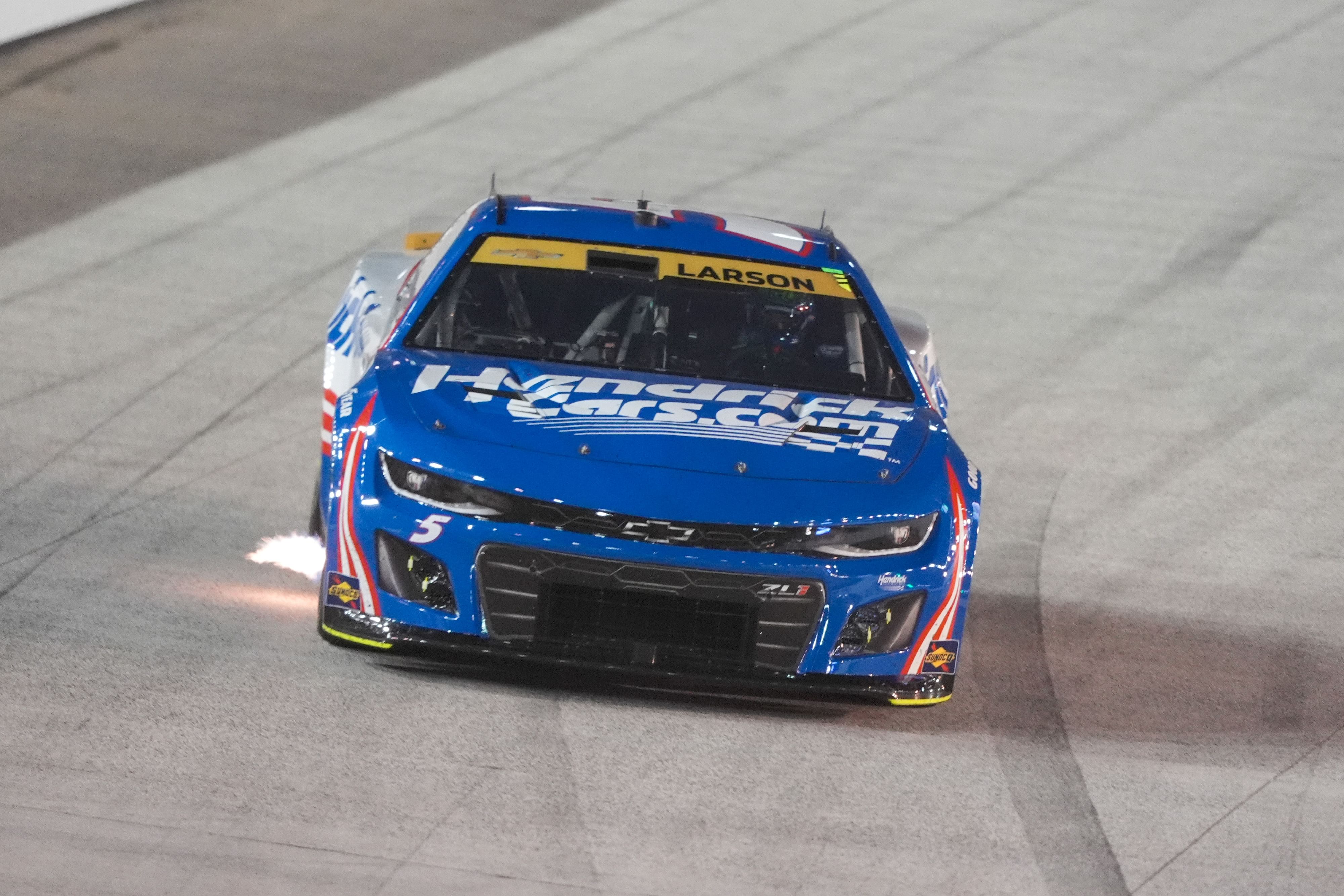 Kyle Larson at Kansas Speedway - Source: Imagn