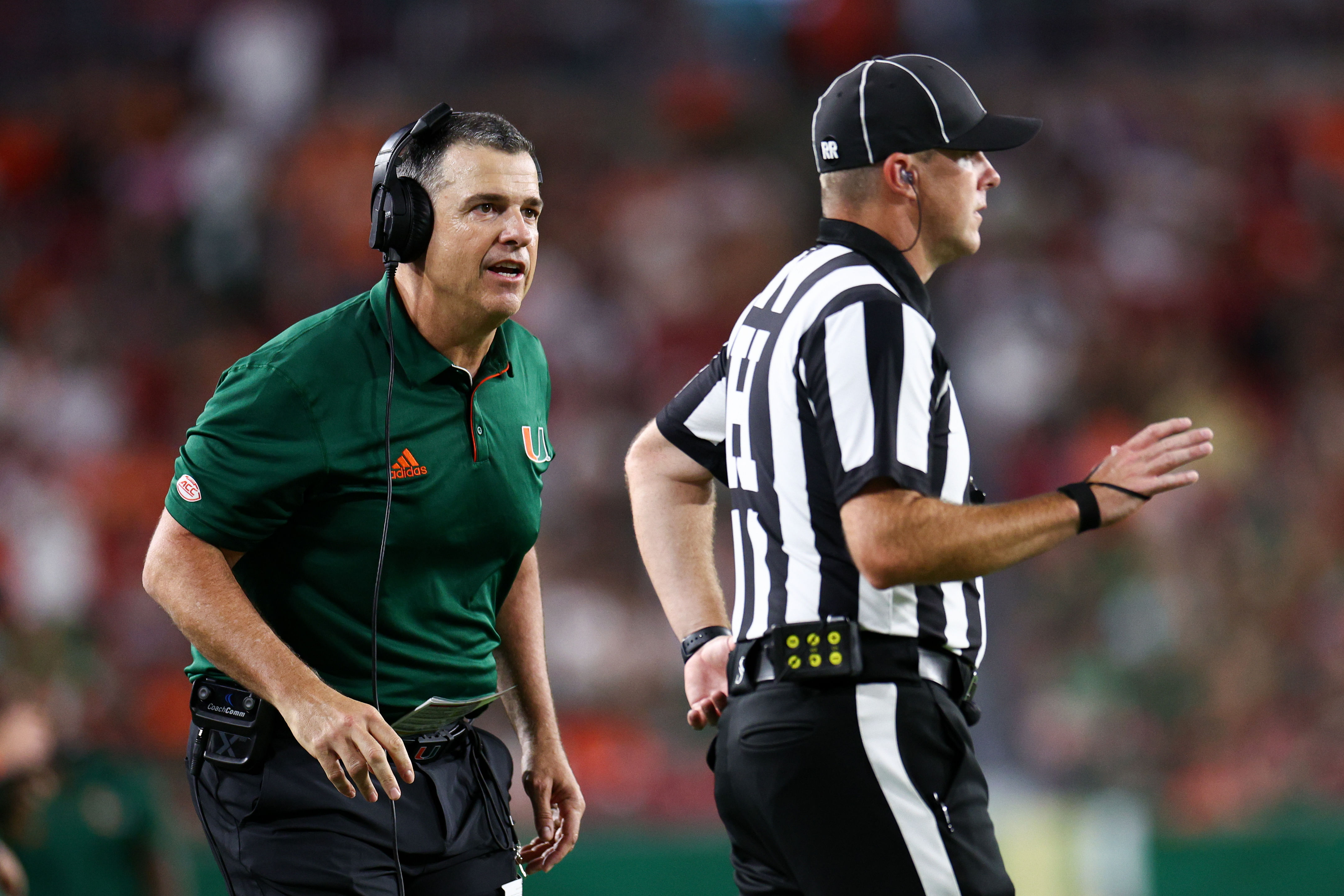 Miami and coach Mario Cristobal made the top 10 in the new Coaches Poll after a 4-0 start. (Photo Credit: IMAGN)