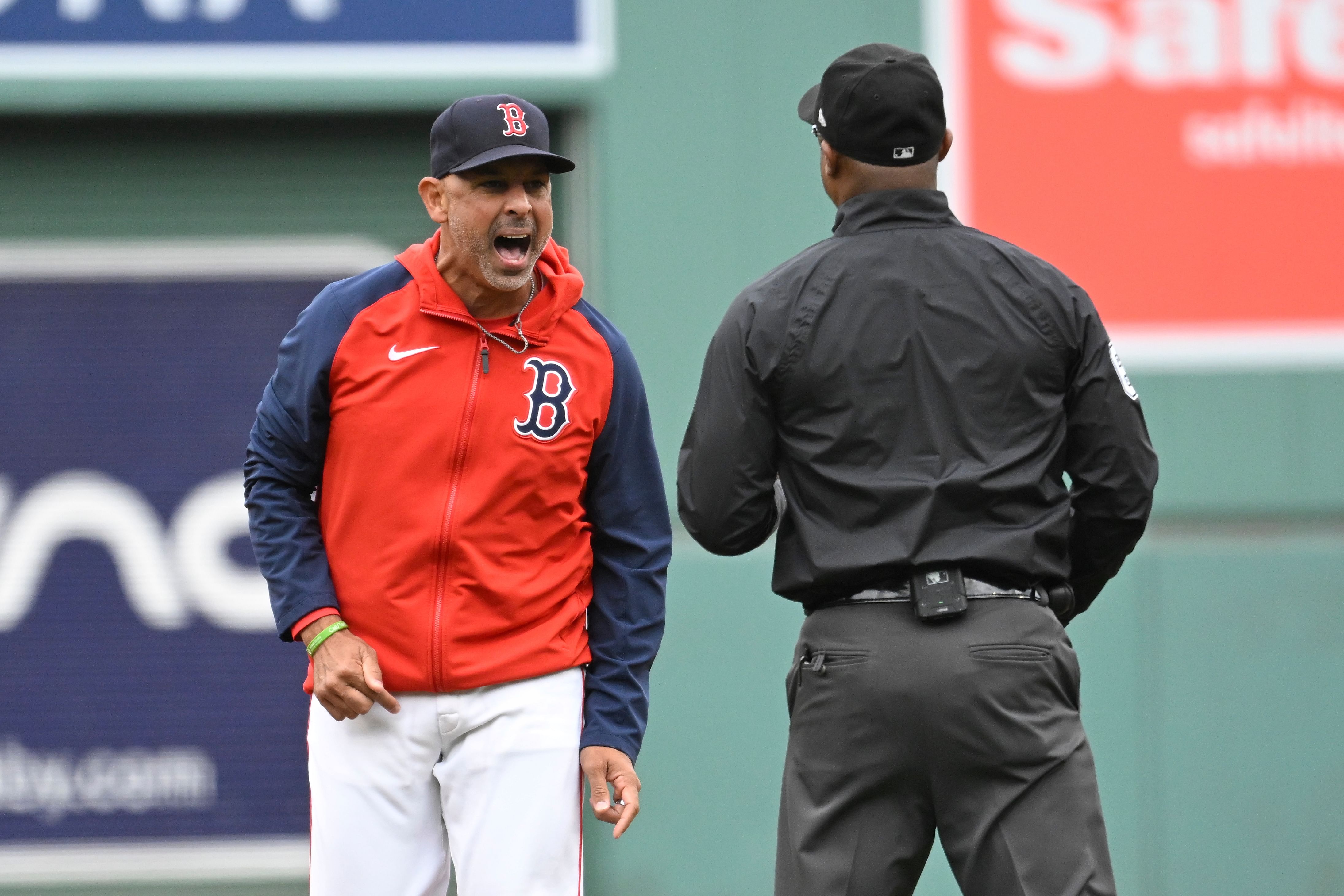 Alex Cora was incensed by the call (Imagn)