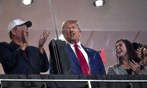 US Presidential candidate Donald Trump at the Alabama-Georgia game - Source: Imagn