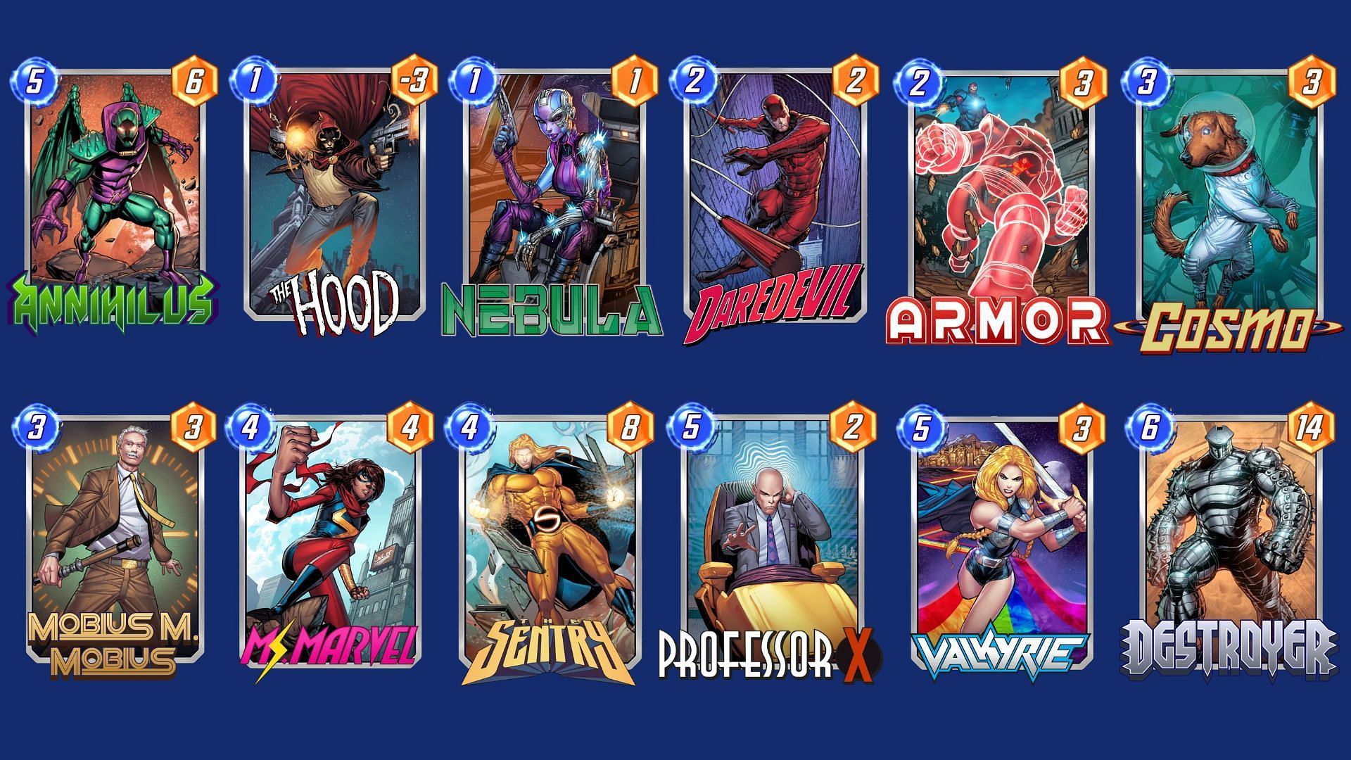 The Cosmic Control Deck in Marvel Snap (Image via Nuverse)