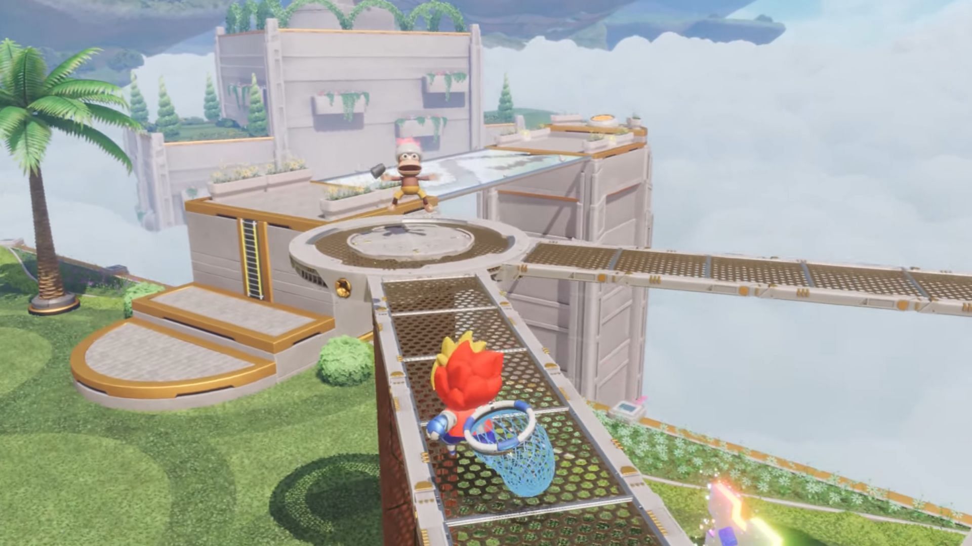 The Bot is located on top of the metal structure (Image via Sony || YouTube@Gamer Guru)