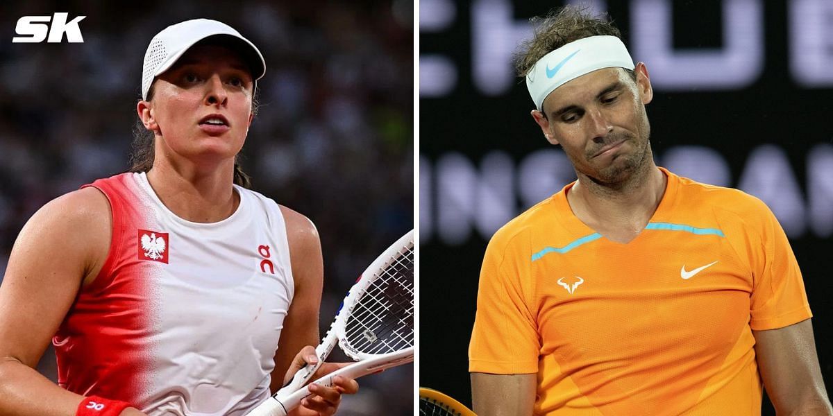 Iga Swiatek (L) and Rafael Nadal (R) (Source: Getty Images)