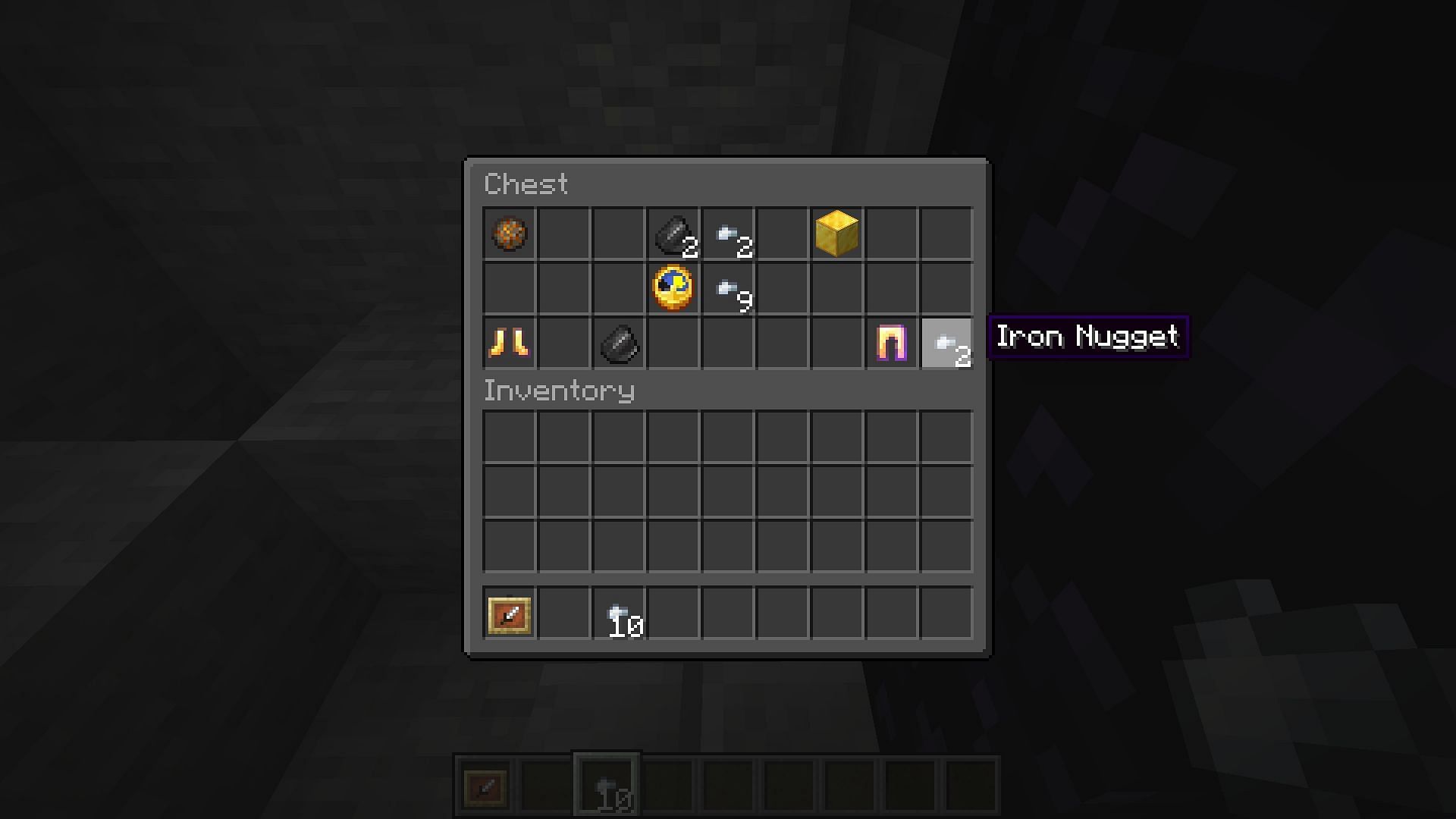 This resource pack makes the GUI darker than usual (Image via Mojang Studios)