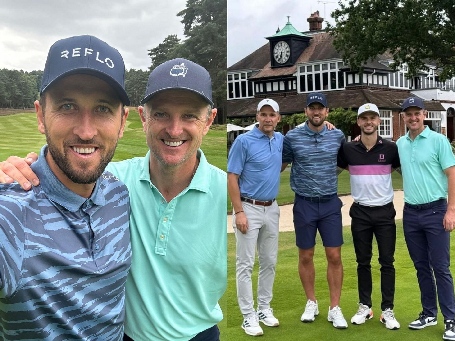 Justin Rose recently played a golf with Harry Kane and other football stars (Image via X@JustinRose)