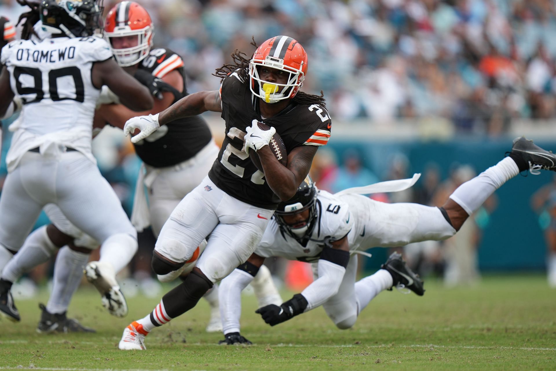 D'Onta Foreman at Browns at Jaguars - Source: Getty