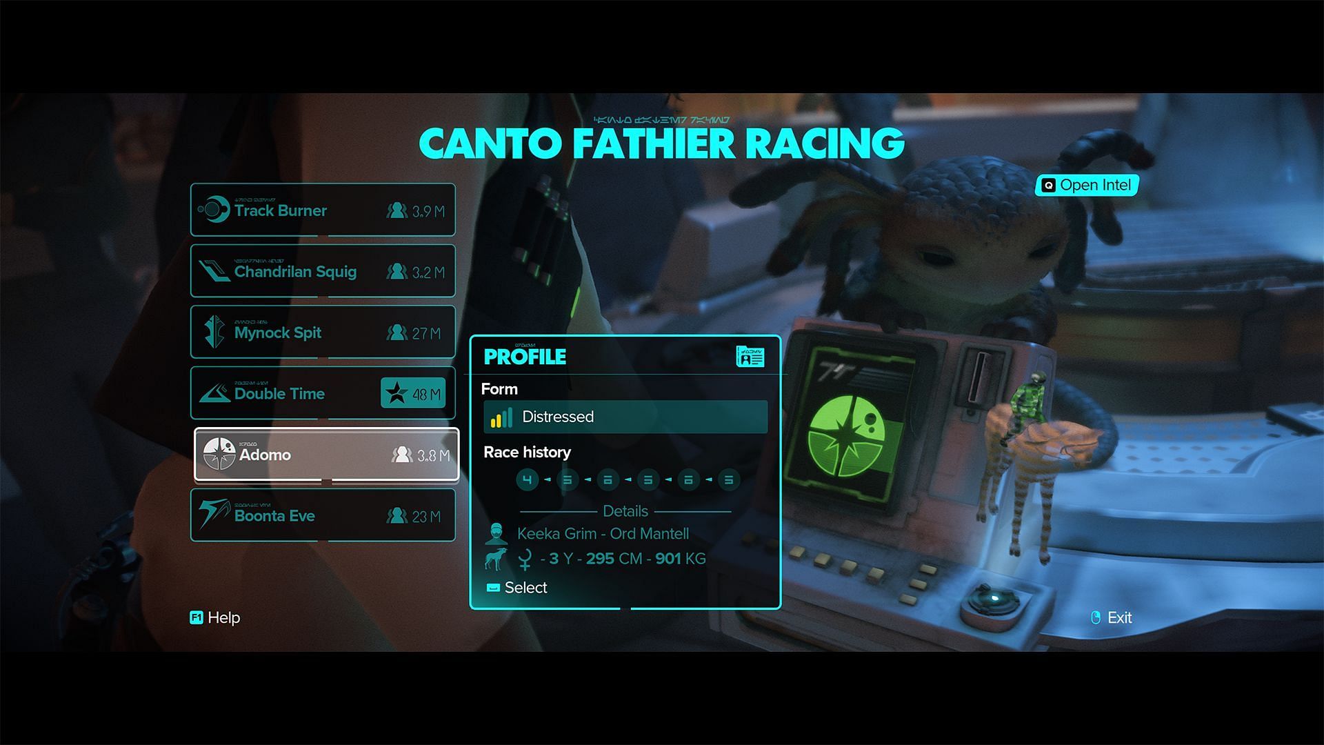 The Fathier Race console with details (Image via Ubisoft)