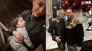 Alex Bregman's wife Reagan captures sweet moment of son Knox adorably napping on her chest during air travel