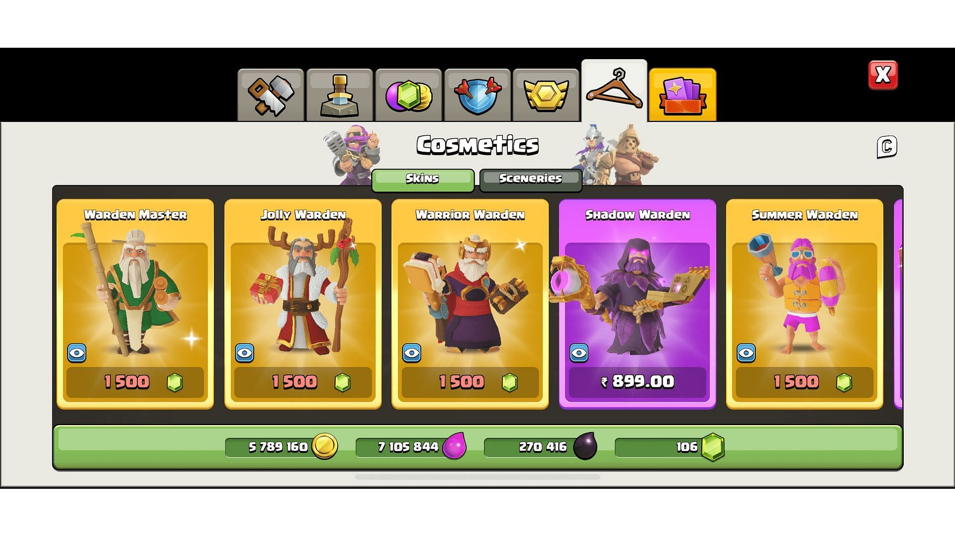 Warden Warrior is among the Grand Warden skins in Clash of Clans (Image via Supercell)