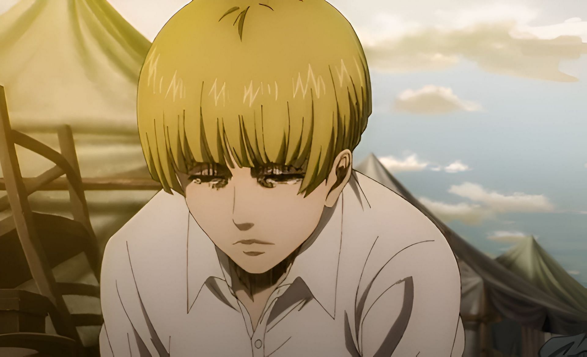 Yelena after the Rumbling in the anime (Image via MAPPA)