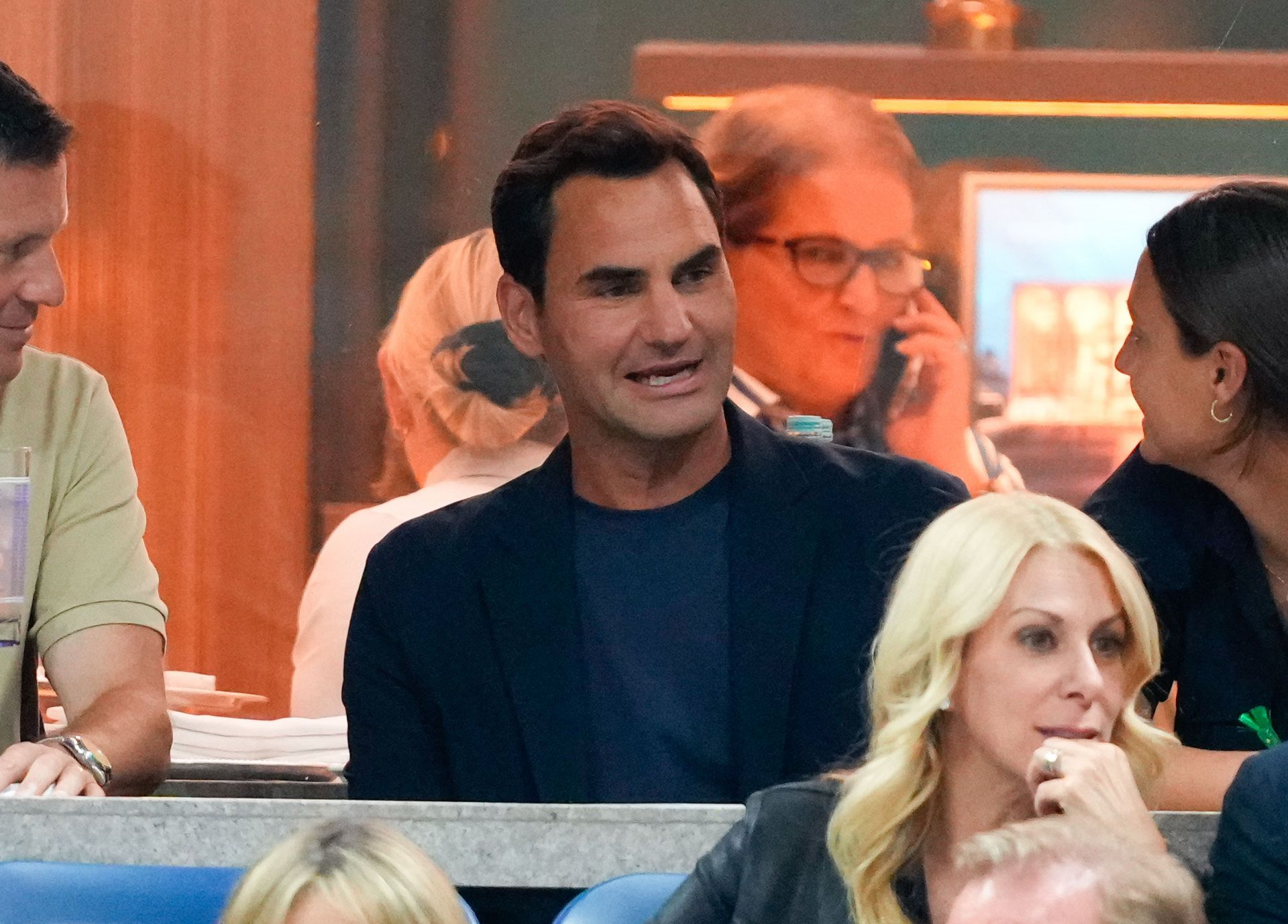 Roger Federer at the 2024 US Open. (Image: Getty)