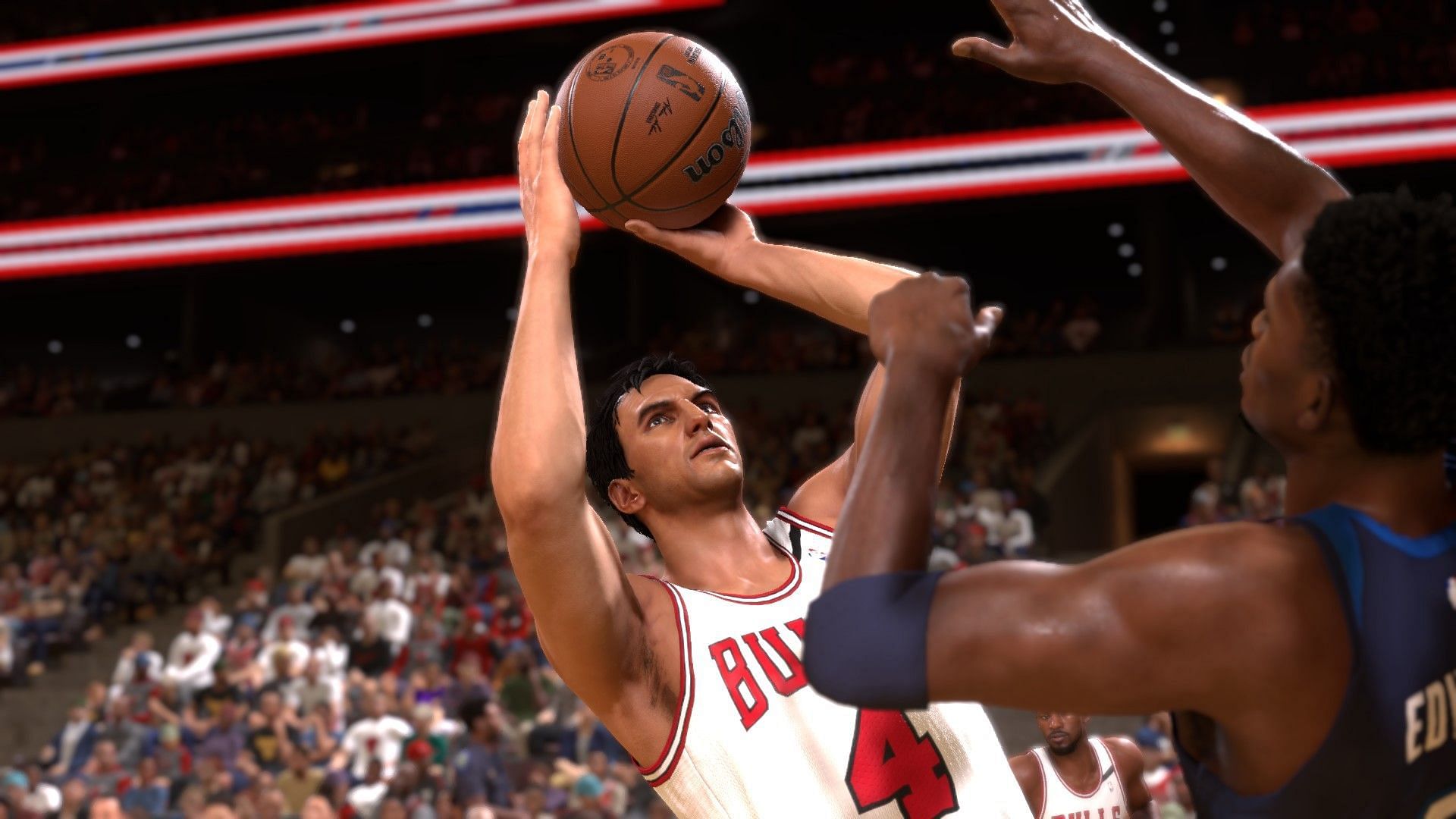 Jerry Sloan attempts a shot (Image via 2K Games)