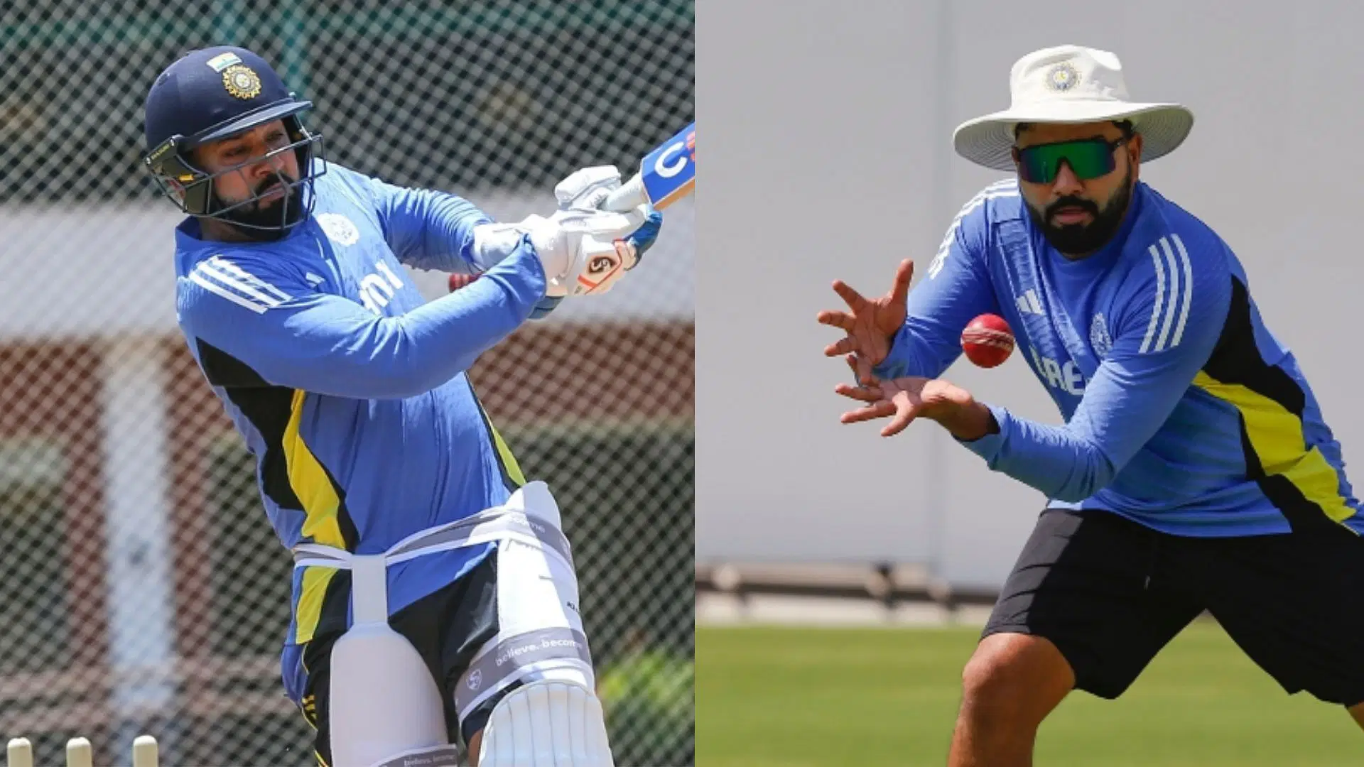 Rohit Sharma shared photos of his training session on Monday [Image via rohitsharma45 on Instagram]