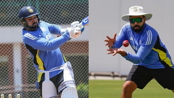[In Pictures] Rohit Sharma goes full tilt in practice session ahead of IND vs BAN 2024 1st Test