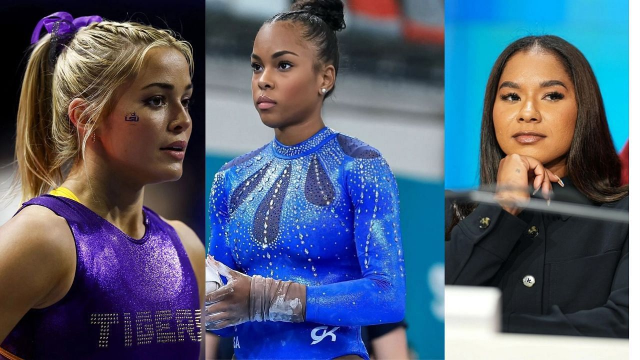 Olivia Dune, Zoe Miller and Jordan Chiles (Images Via: Getty and Miller Instagram)