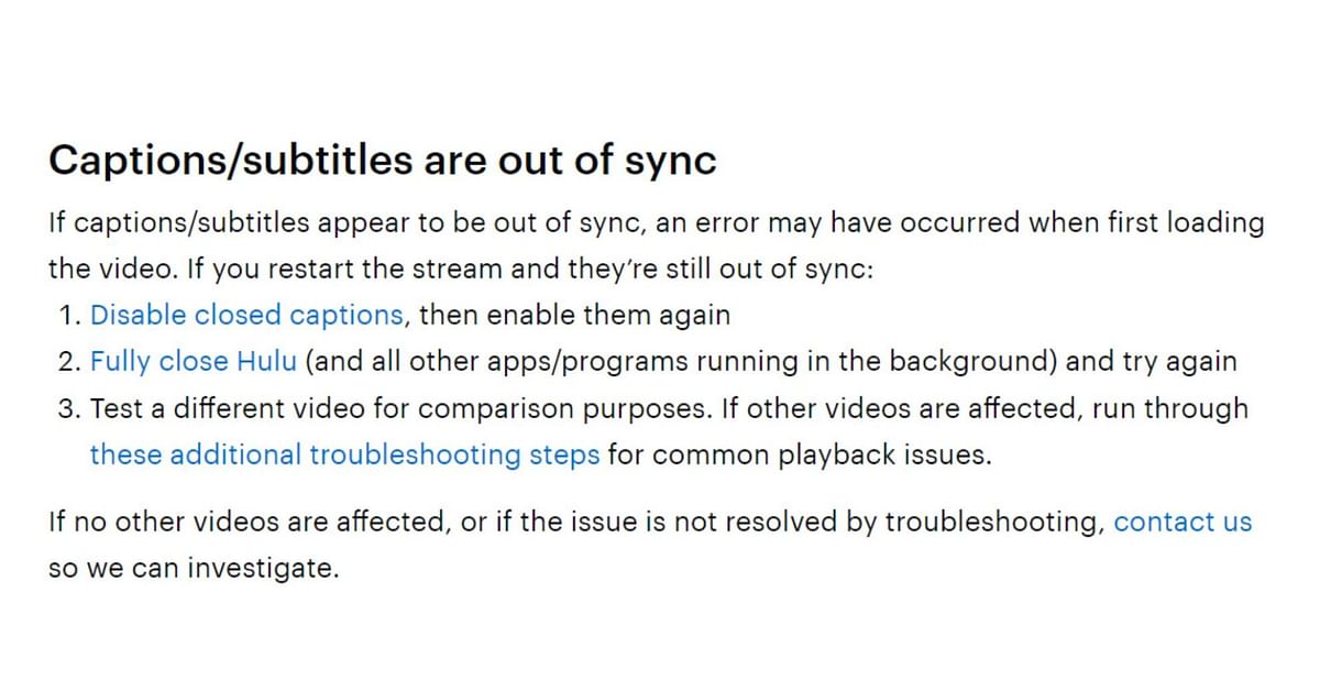 How to fix subtitles out of sync on Hulu? Causes and fixes explored - How To Get Rid Of Subtitles On Hulu