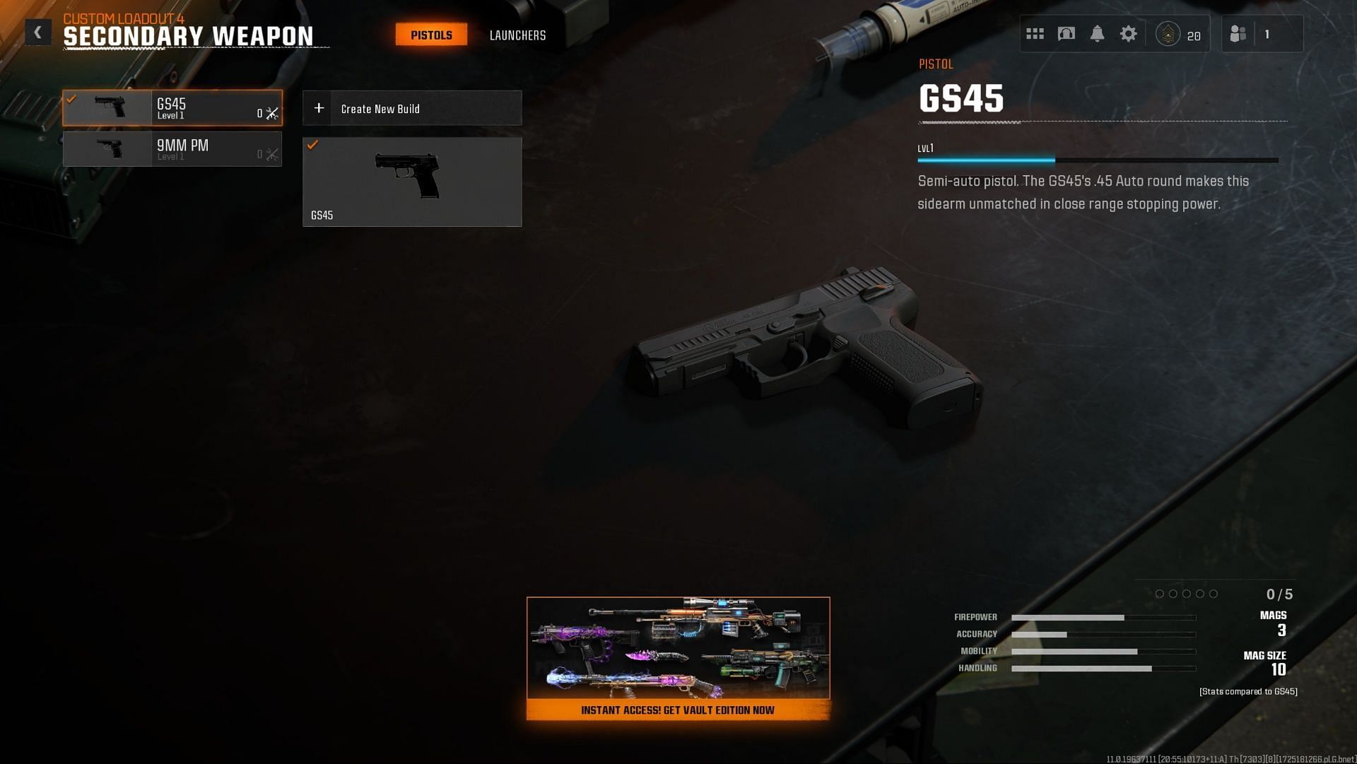 GS45 handgun in BO6 Beta (Image via Activision)