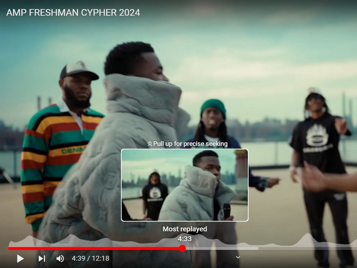 ImDavisss&#039; song went viral following the 2024 AMP Cypher (Image via YouTube/AMP)