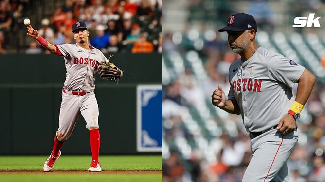 WATCH: Red Sox manager Alex Cora goes wild over Vaughn Grissom's controversial interference call