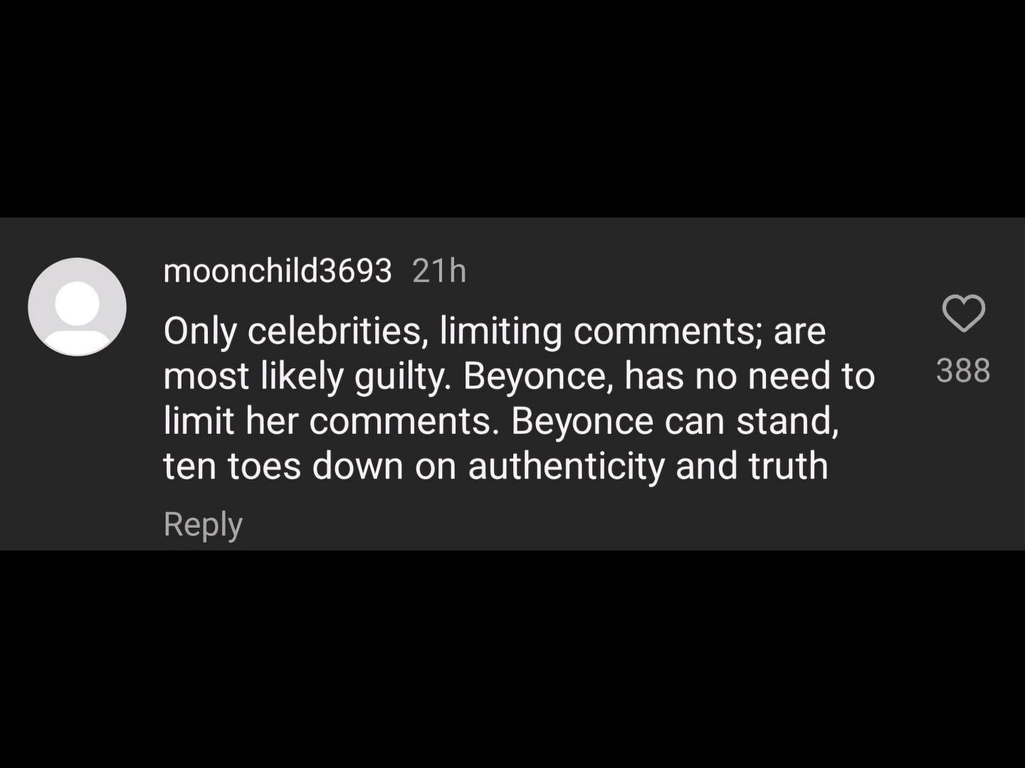 Some fans speak in Beyonce&#039;s defense. (Image via Instagram/@beyonce)