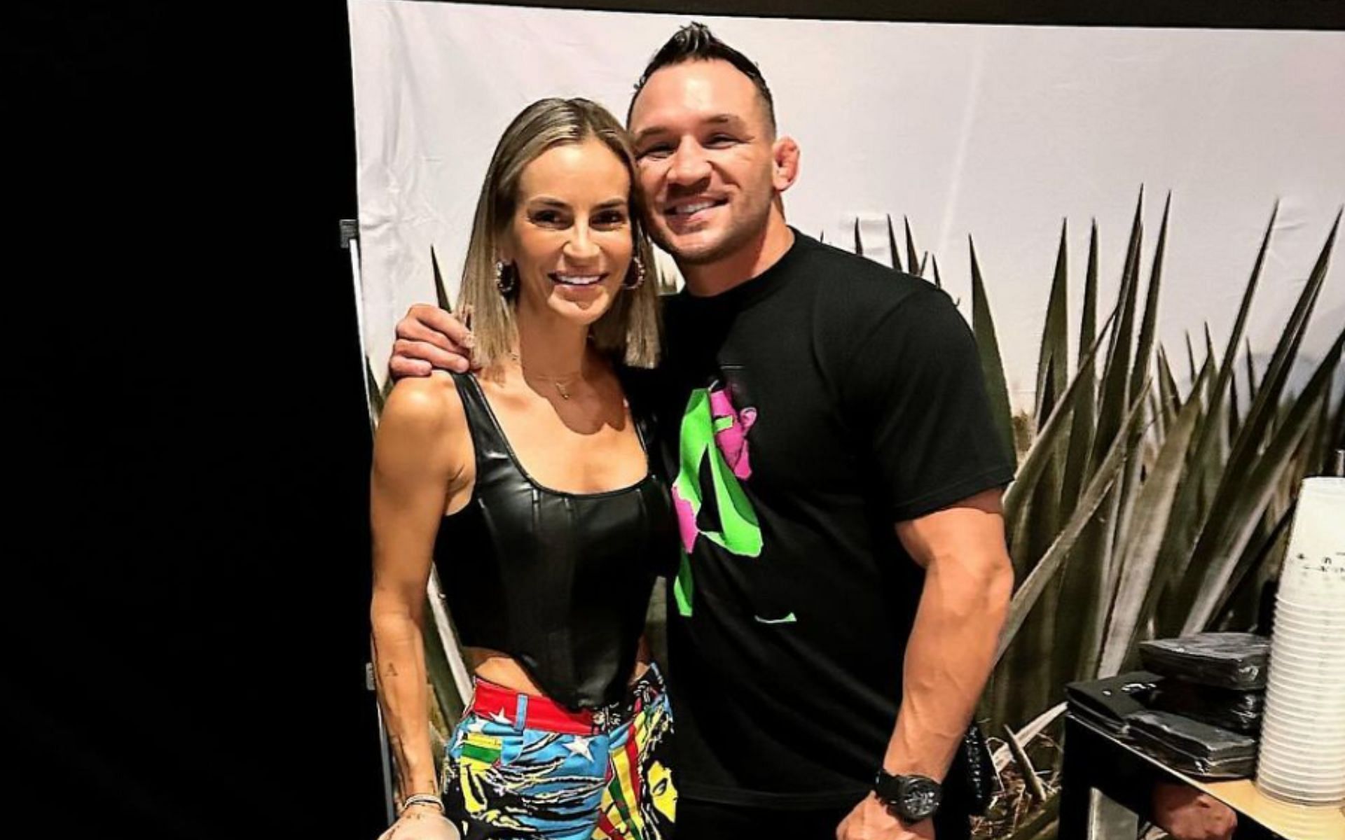 Michael Chandler (right) shares reminiscent photos with his wife, Brie Chandler (left). [Image courtesy: @mikechandlermma on Instagram]