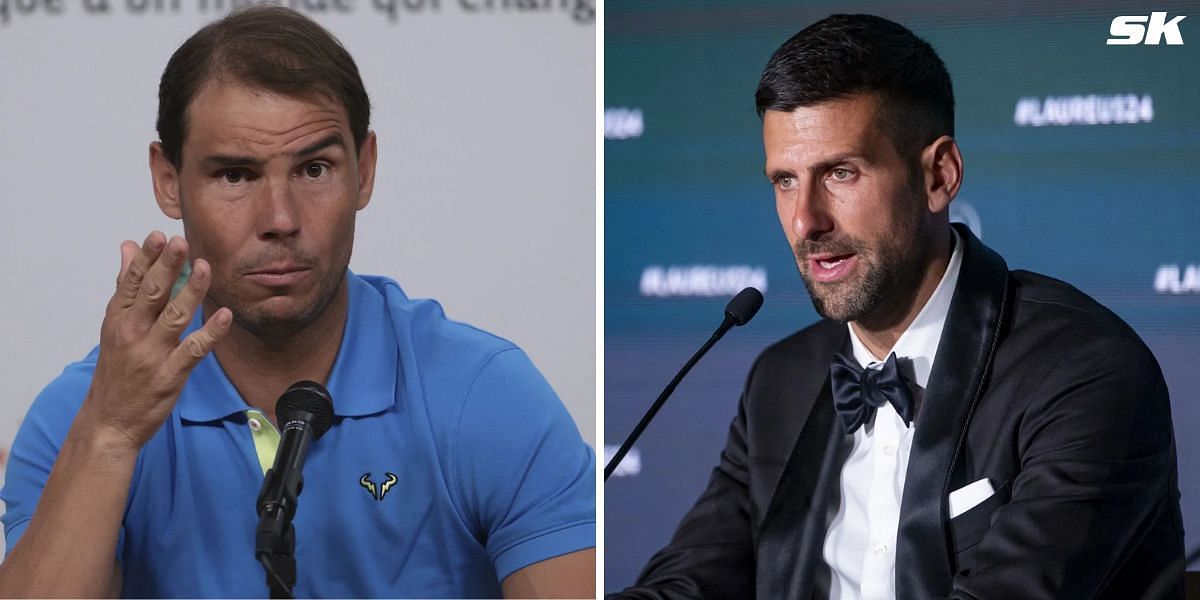 Rafael Nadal (izquierda) y Novak Djokovic