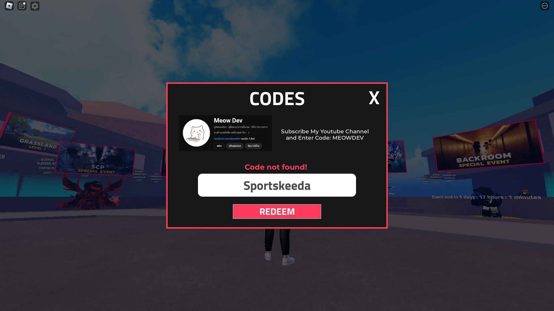 Troubleshoot codes in TV Defense (Image via Roblox)