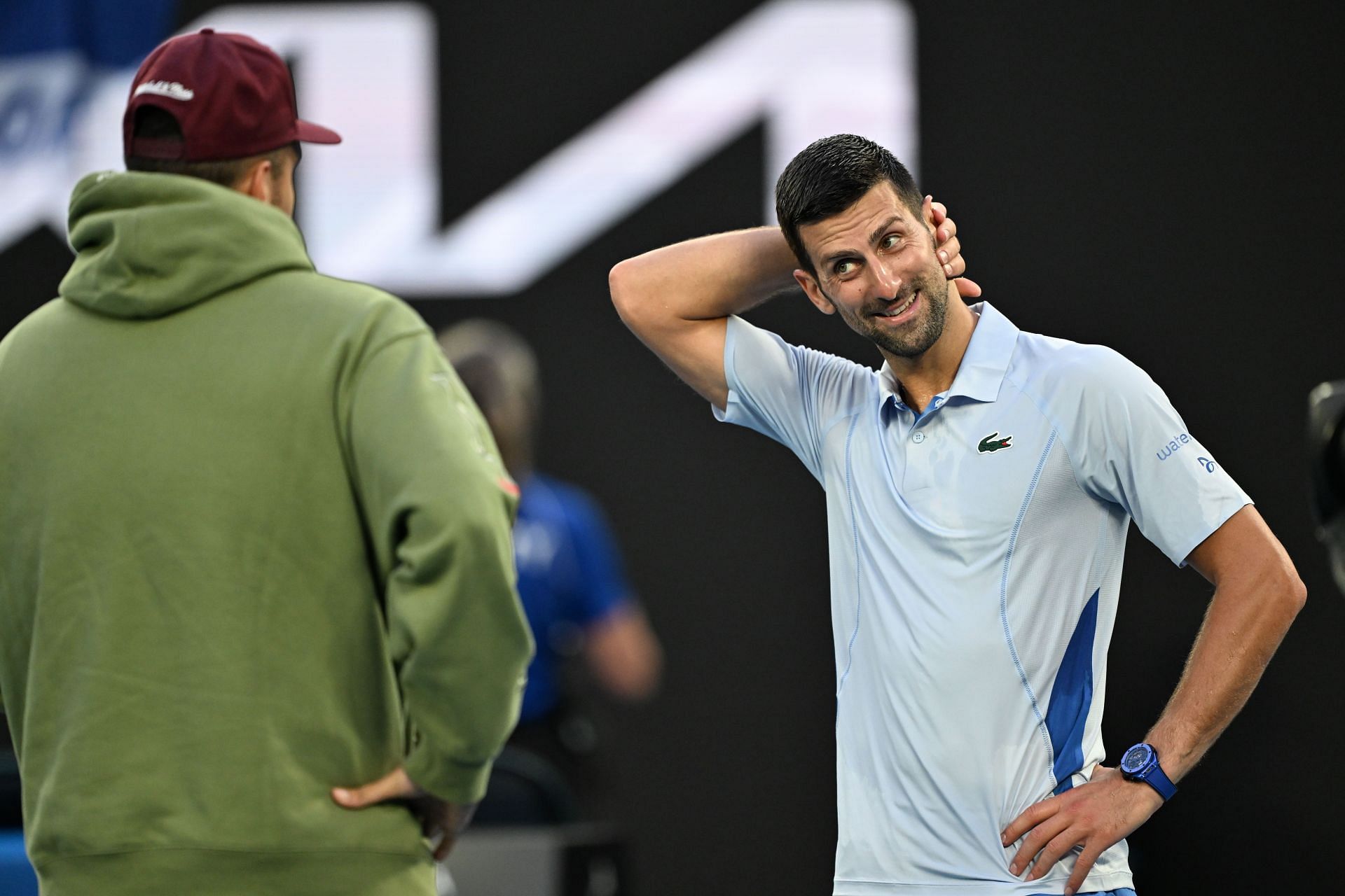 Djokovic speaking to Kyrgios at Australian Open 2024 (Image Source: Getty)