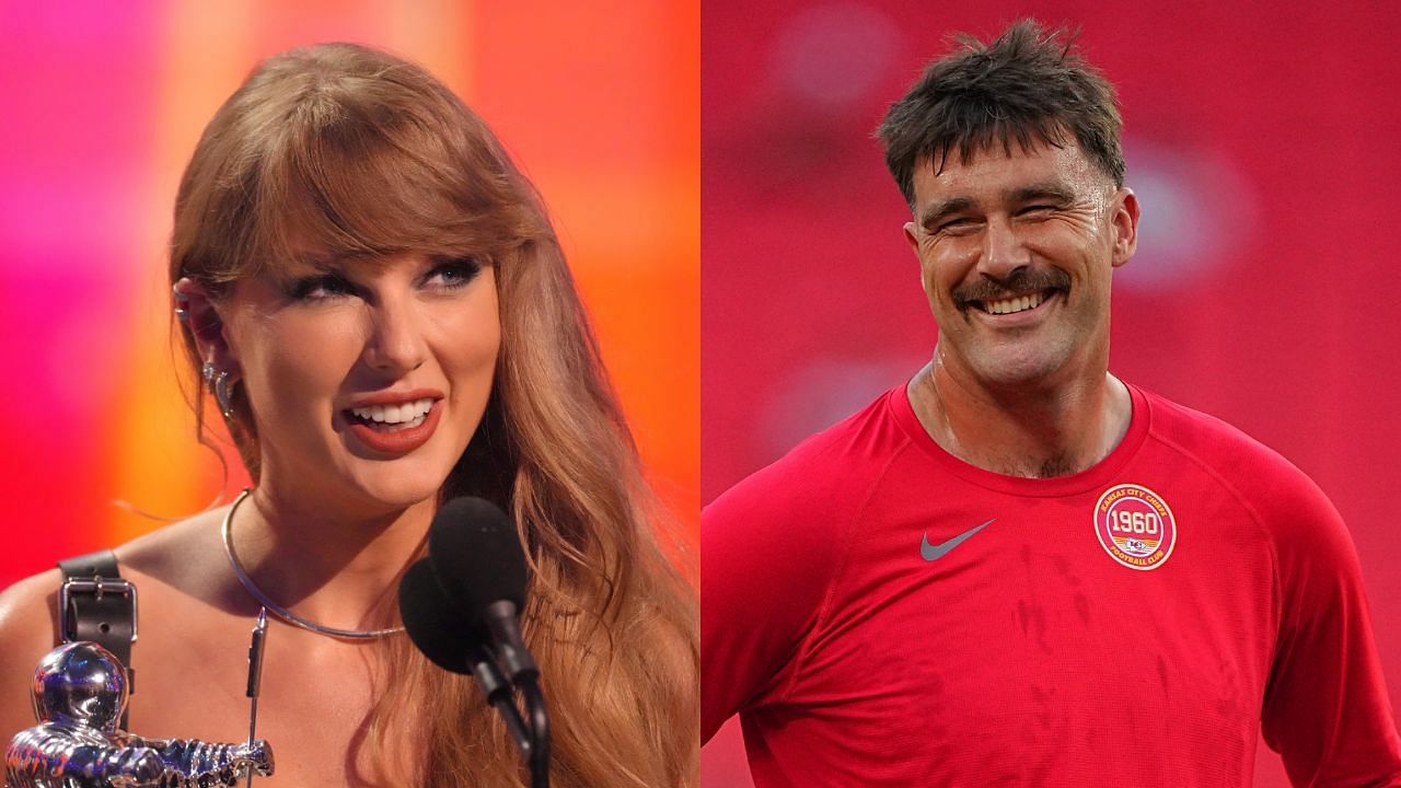 Taylor Swift thanks Travis Kelce at the 2024 VMAs - Source: Getty