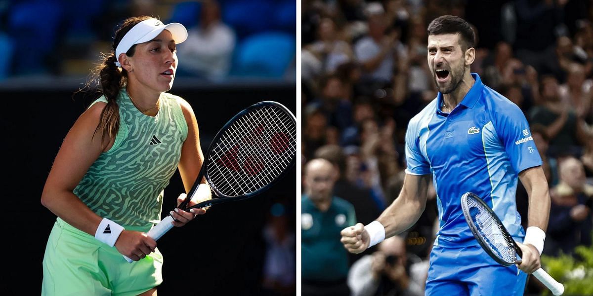 Jessica Pegula (L) and Novak Djokovic (R); (Source - Getty Images)