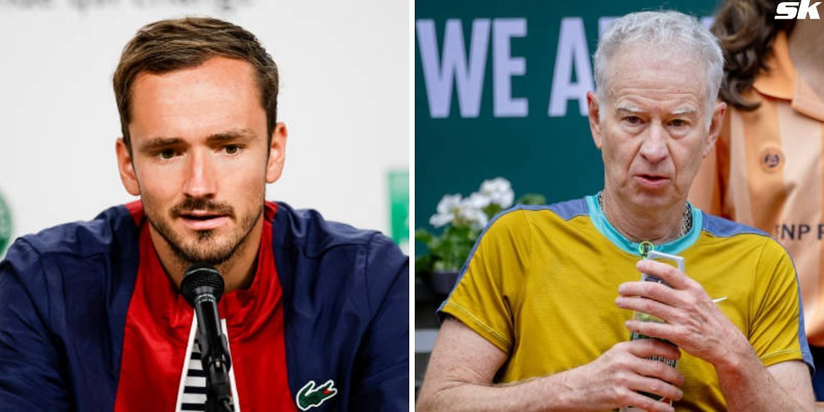 Daniil Medvedev (L) and John McEnroe (R) [Image Source: Getty Images]