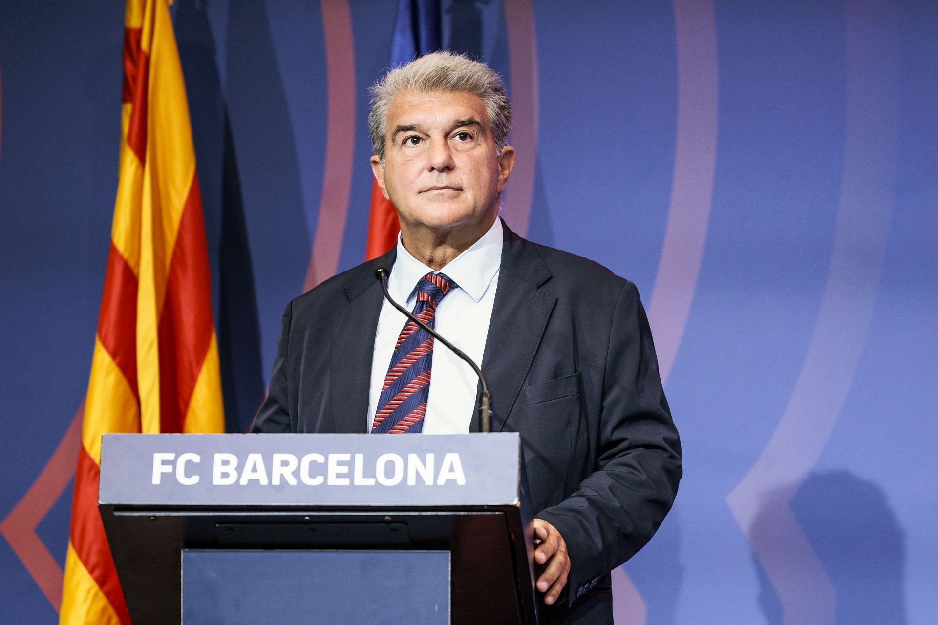 Joan Laporta Press Conference In Barcelona - Source: Getty