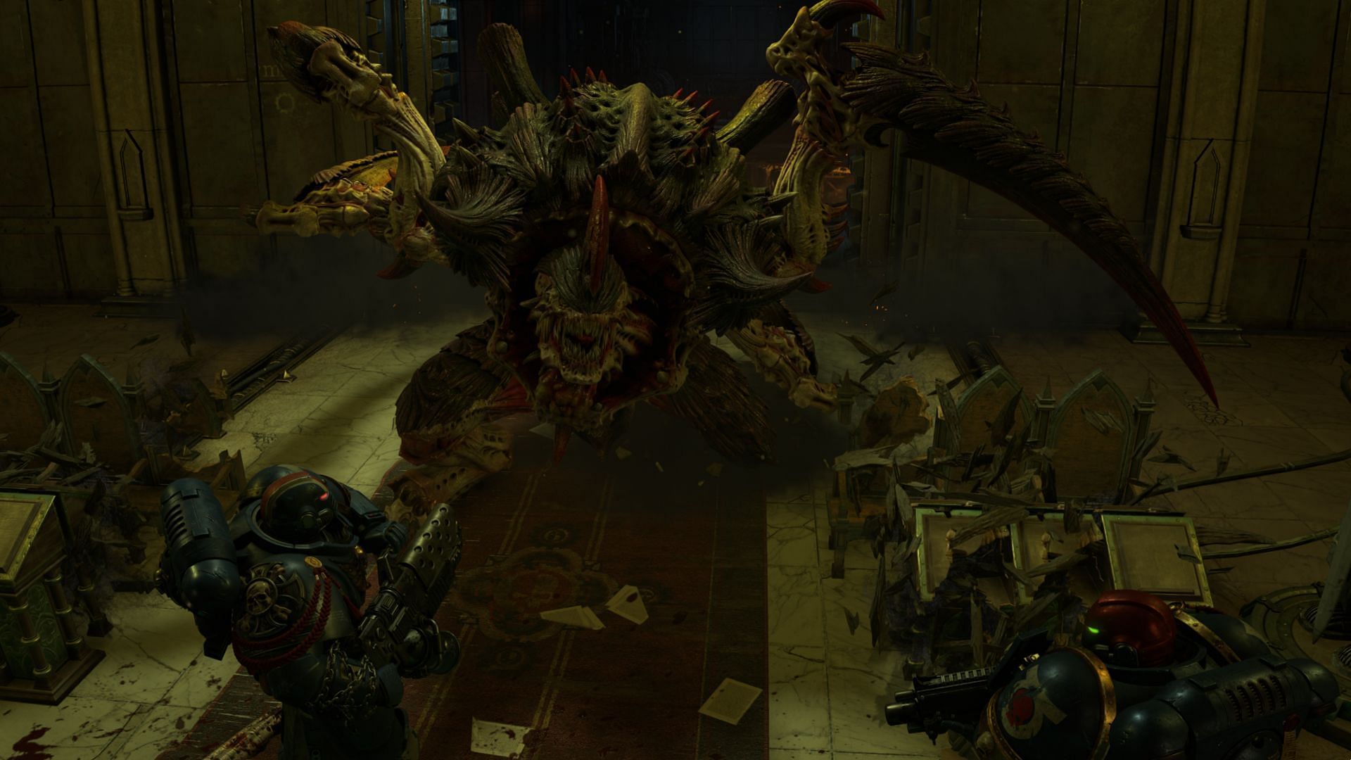 Carnifex are heavily armored enemies in Warhammer 40k: Space Marine 2 (Image via Focus Entertainment)