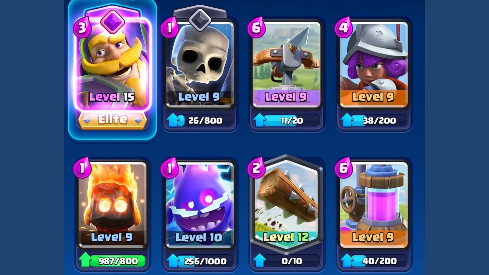 Skeletons increase the defensive prowess of X-Bow decks in Clash Royale (Image via Supercell)