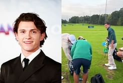 WATCH: Spider-man star Tom Holland arrives at the 2024 BMW PGA Championship Pro-Am