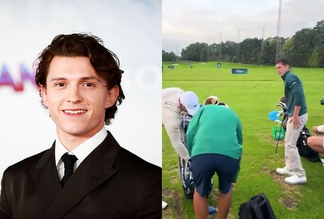 WATCH: Spider-man star Tom Holland arrives at the 2024 BMW PGA Championship Pro-Am