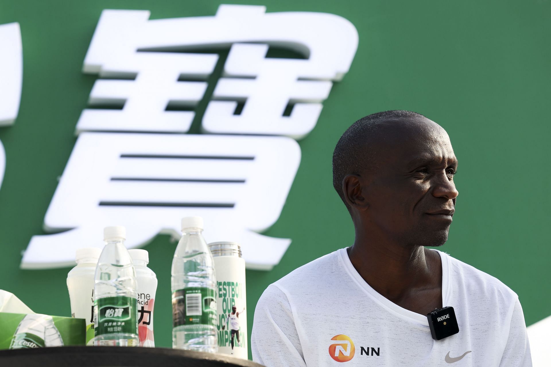 Kenyan Marathoner Eliud Kipchoge during a 2023 Meeting in Shanghai (Image via: Getty Images)