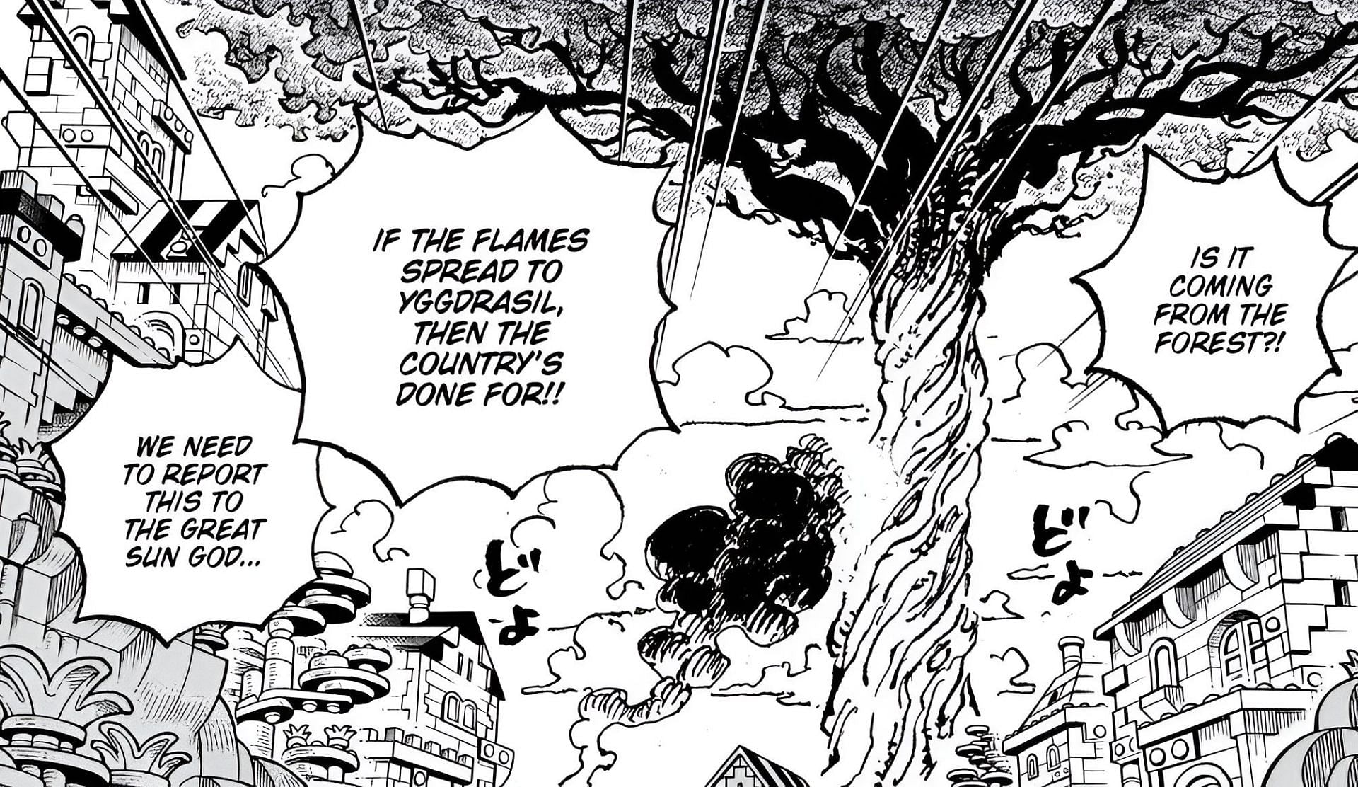 Yggdrasil as seen in the manga (Image via Shueisha)