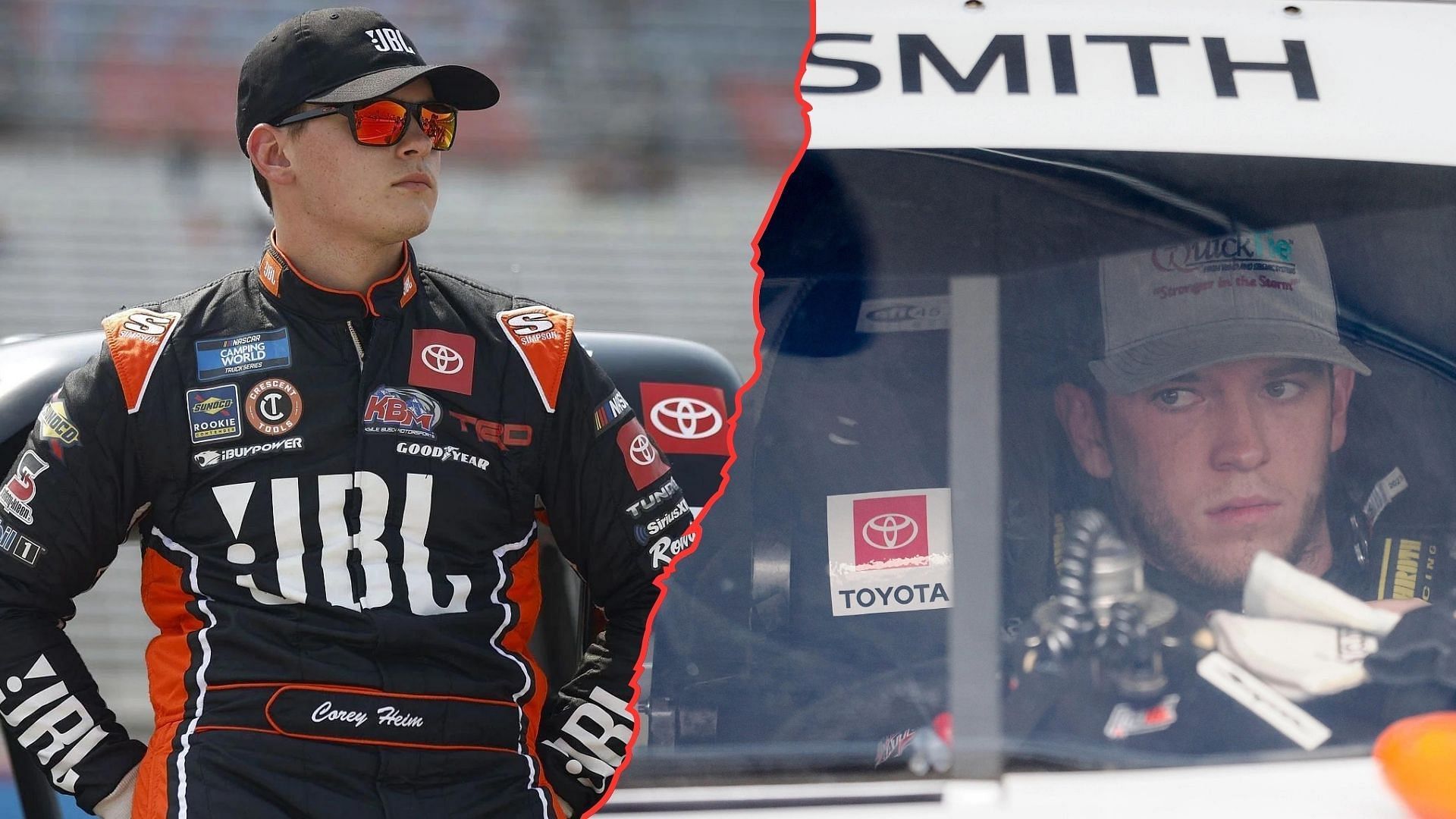 Corey Heim (L) addresses Chandler Smith&rsquo;s (R) disappointment (Image: (L-Getty) (R- Imagn))