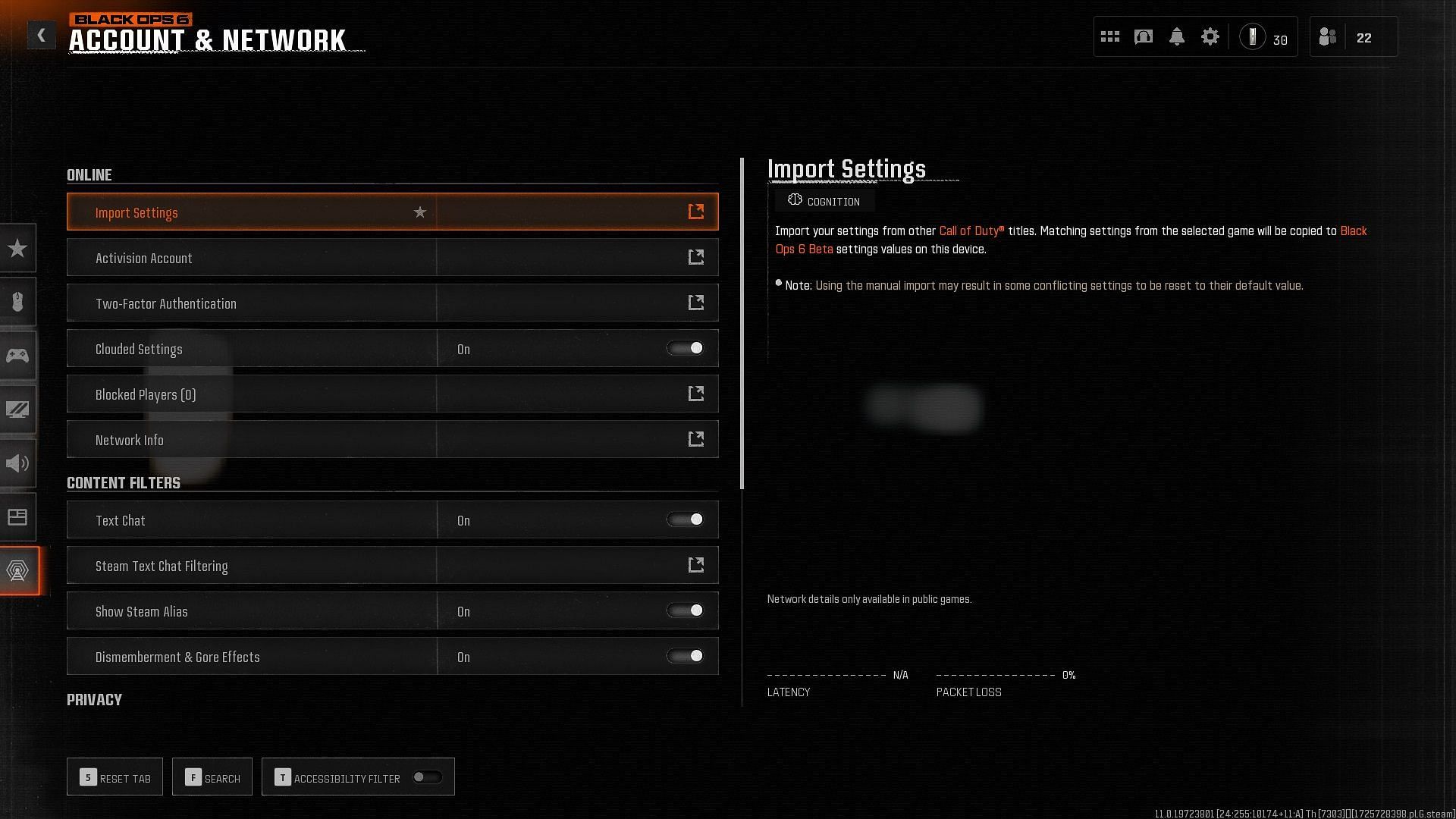 Importing Call of Duty HQ settings to Black Ops 6 (Image via Activision)