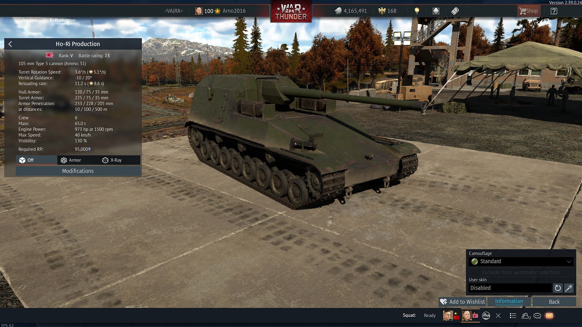 The Ho-Ri Production in War Thunder (Image via Gaijin Entertainment)